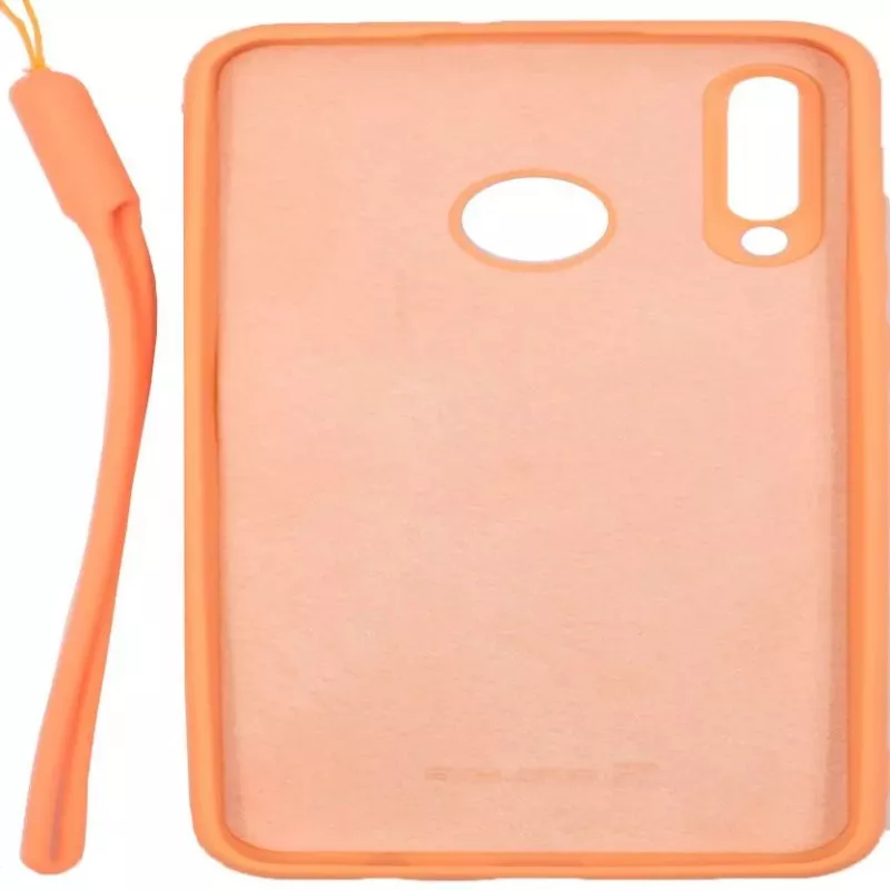 Evelatus Huawei P30 Lite Soft Touch Silicone hoesje met draagband roze