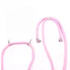 Evelatus Samsung Galaxy S10 hoesje met koord draagband roze transparant