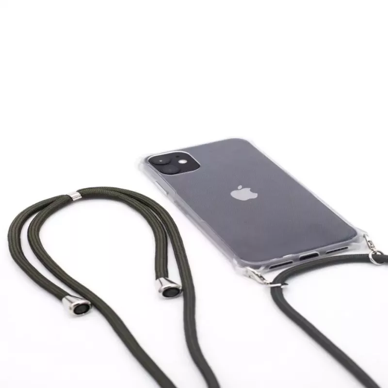 Evelatus Apple iPhone 11 Pro hoesje met band groen transparant