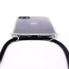 Evelatus Apple iPhone 11 Pro Max hoesje met band zwart transparant