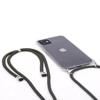 Evelatus Apple iPhone 11 Pro Max hoesje met band groen transparant