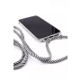 Evelatus Apple iPhone 11 Pro Max hoesje met band zwart strepen transparant