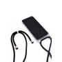Evelatus Apple iPhone XR hoesje met band zwart transparant