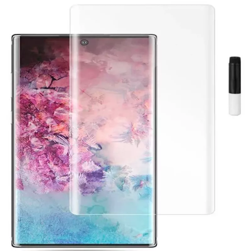 Evelatus Samsung Galaxy Note 10 Plus transparant glas UV + lijm