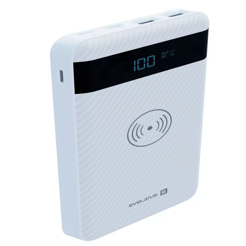 Evelatus EPB05 Draadloze Powerbank 10000 mAh Wit