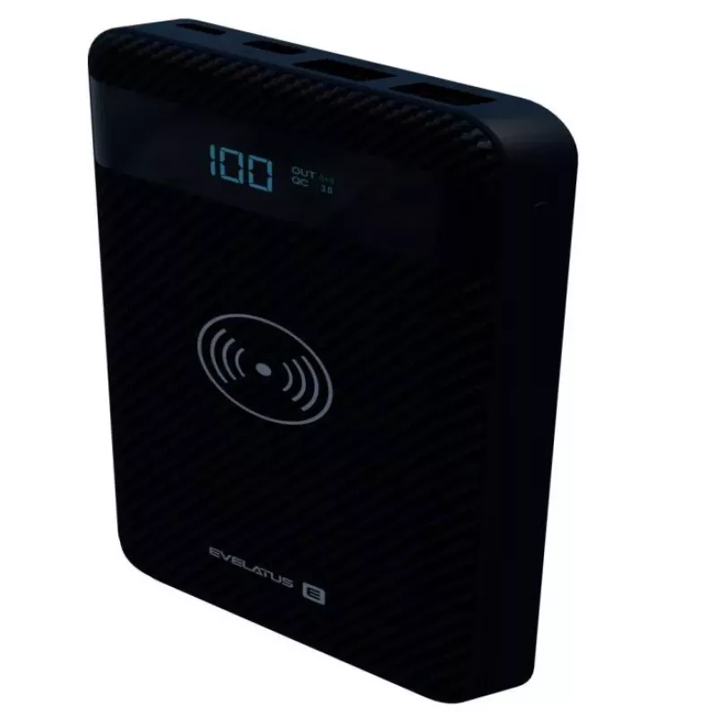 Evelatus Powerbank Draadloos EPB05 10000 mAh Zwart