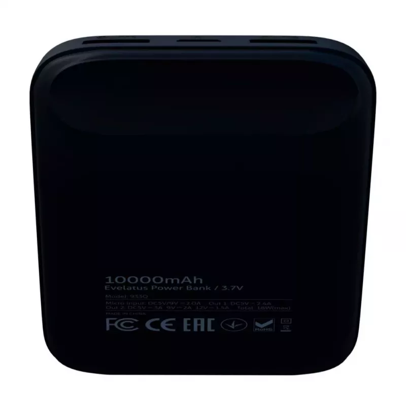 Evelatus Powerbank EPB07 10000 mAh Zwart