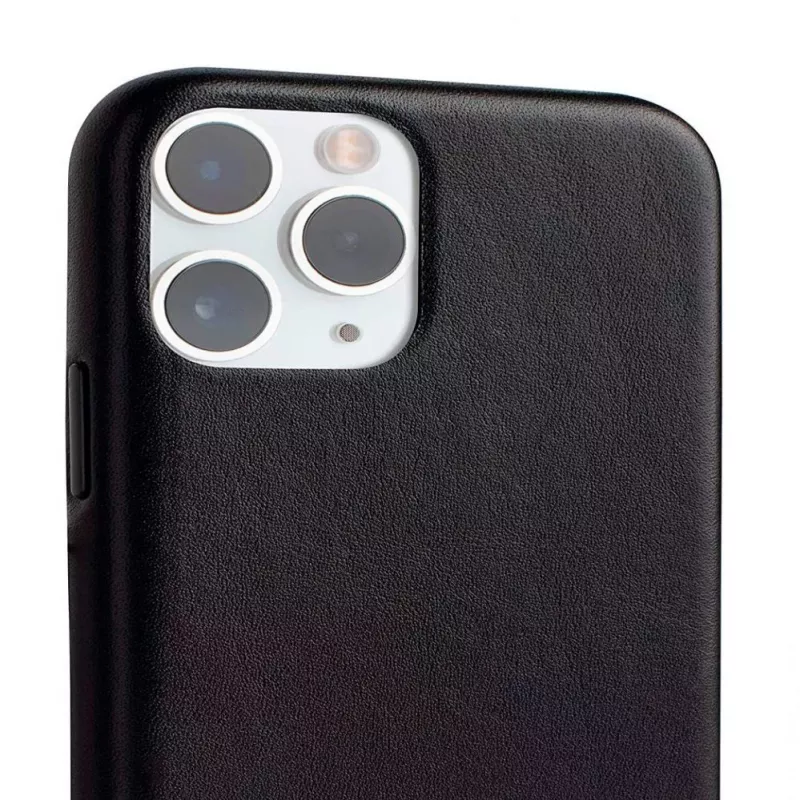 Evelatus Apple iPhone 11 Pro Max Lederen Hoesje Zwart