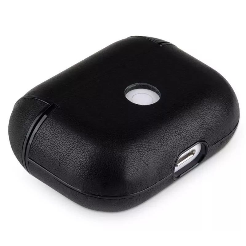 Evelatus Apple AirPods Pro Lederen Beschermhoesje Zwart