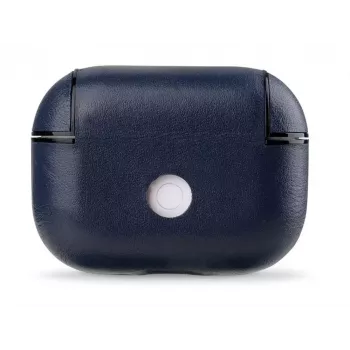 Evelatus Apple AirPods Pro Lederen Beschermhoesje Donkerblauw