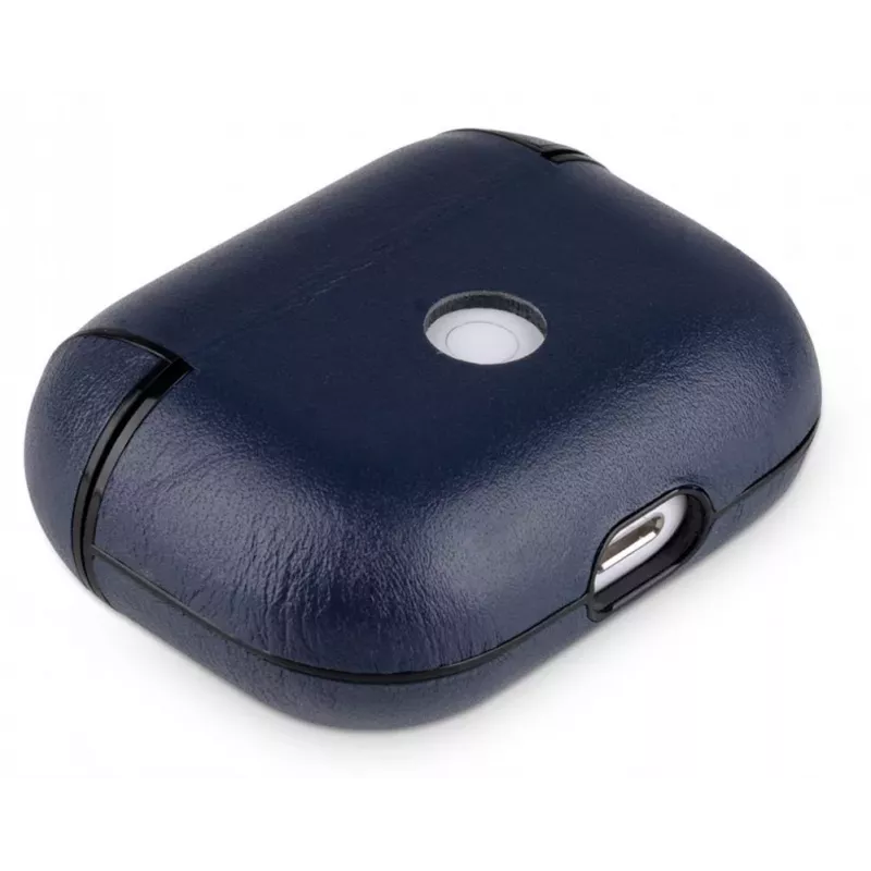 Evelatus Apple AirPods Pro Lederen Beschermhoesje Donkerblauw