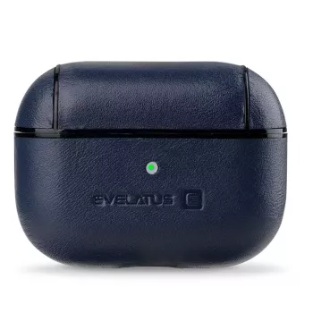 Evelatus Apple AirPods Pro Lederen Beschermhoesje Donkerblauw