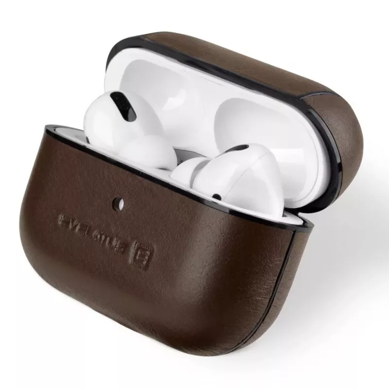 Evelatus Apple AirPods Pro Lederen Beschermhoesje Bruin