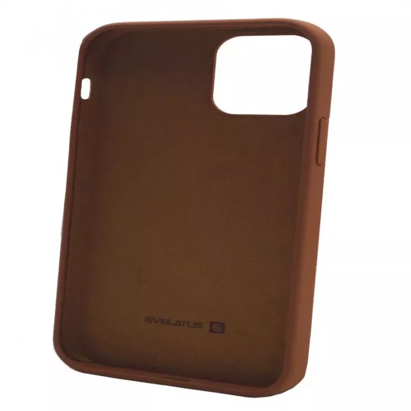 Evelatus Apple iPhone 12/12 Pro Premium Soft Touch silicone case donkerbruin