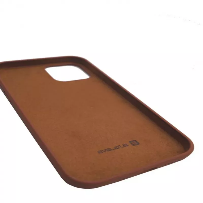 Evelatus Apple iPhone 12/12 Pro Premium Soft Touch silicone case donkerbruin