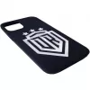 Evelatus iPhone 12 Pro soft touch silicone hoesje DR Logo N1 wit zwart