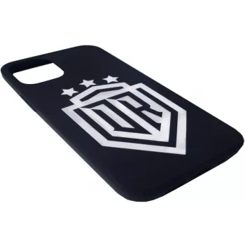 Evelatus iPhone 12 Pro soft touch silicone hoesje DR Logo N1 wit zwart