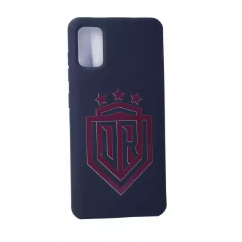 Evelatus Samsung Galaxy A41 soft touch silicone hoesje DR Logo N1 rood zwart
