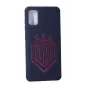 Evelatus Samsung Galaxy A41 soft touch silicone hoesje DR Logo N1 rood zwart
