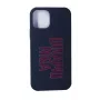 Evelatus iPhone 12 Pro soft touch silicone hoesje DR Logo N2 rood zwart