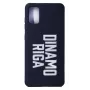 Evelatus Samsung Galaxy A41 soft touch silicone hoesje DR Logo N2 wit zwart