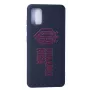Evelatus Samsung Galaxy A41 soft touch silicone hoesje DR Logo N3 rood zwart