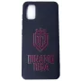 Evelatus Samsung Galaxy A41 soft touch silicone hoesje DR Logo N4 rood zwart