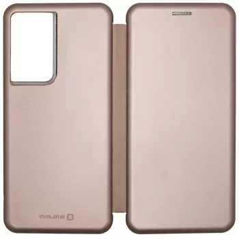 Evelatus Samsung Galaxy S21 Ultra Book Case roségoud