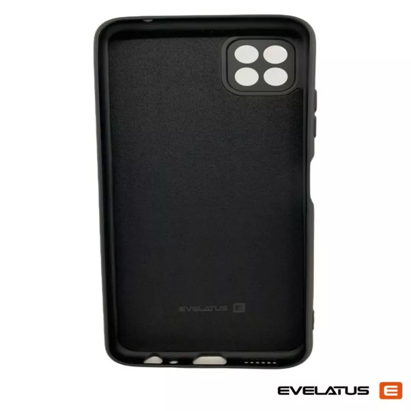 Evelatus Samsung Galaxy A22 5G Premium Soft Touch Siliconen Hoesje Zwart