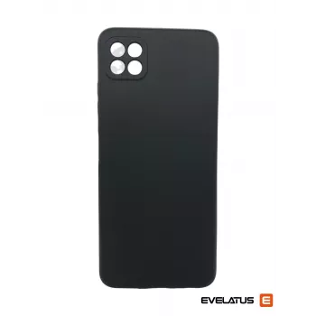 Evelatus Samsung Galaxy A22 5G Premium Soft Touch Siliconen Hoesje Zwart