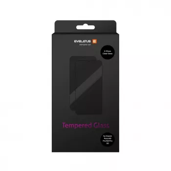 Evelatus Screenprotector voor Xiaomi Poco M3 Pro / M3 Pro 5G - 0,33 mm plat helder gehard glas met Japan-Kleber, antistatisch