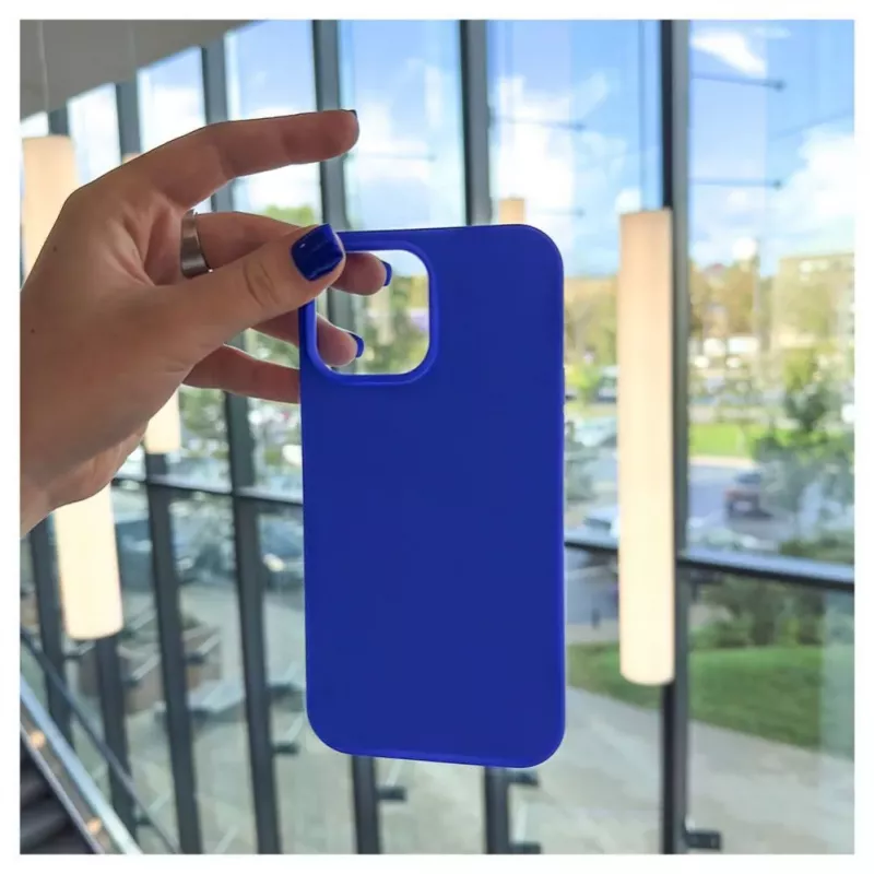 Evelatus Apple iPhone 13 Pro Max Premium Soft Touch silicone case donkerblauw
