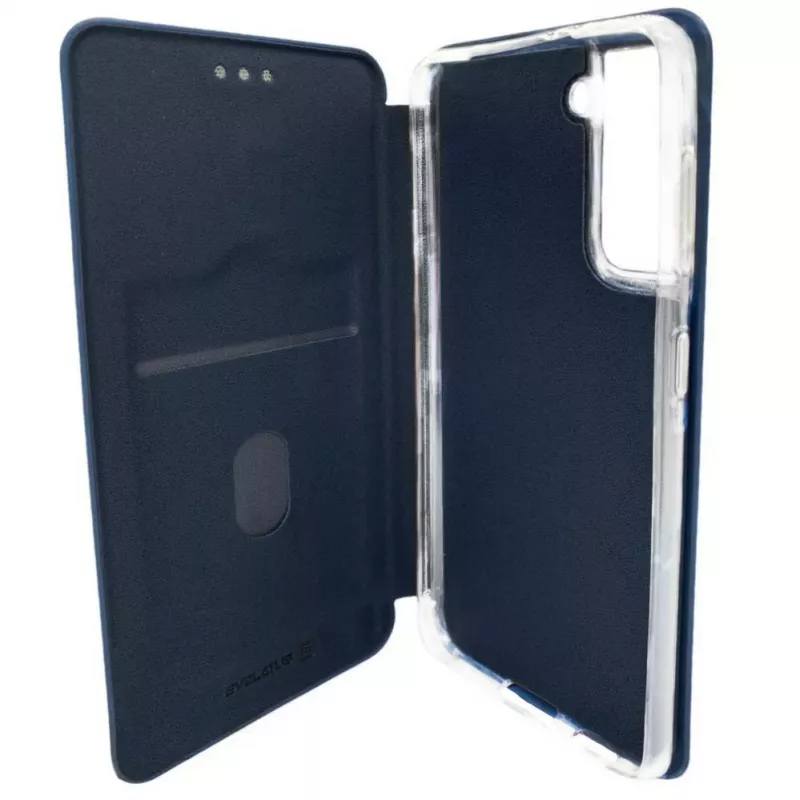Evelatus Samsung Galaxy S21 FE Book Case Donkerblauw