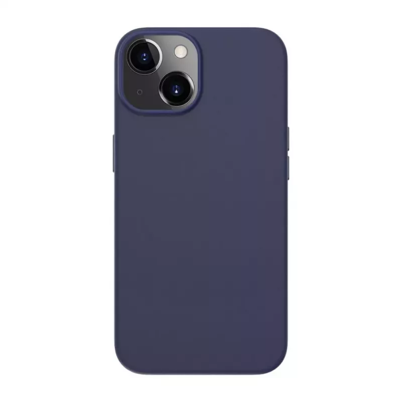 Evelatus Apple iPhone 14 echt leren hoesje met MagSafe blauw