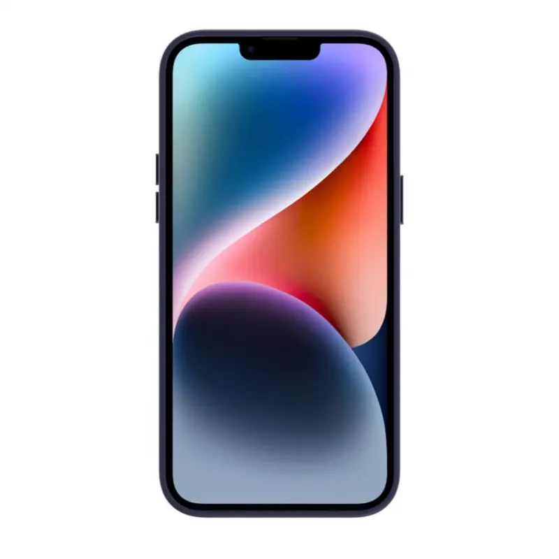 Evelatus Apple iPhone 14 echt leren hoesje met MagSafe blauw
