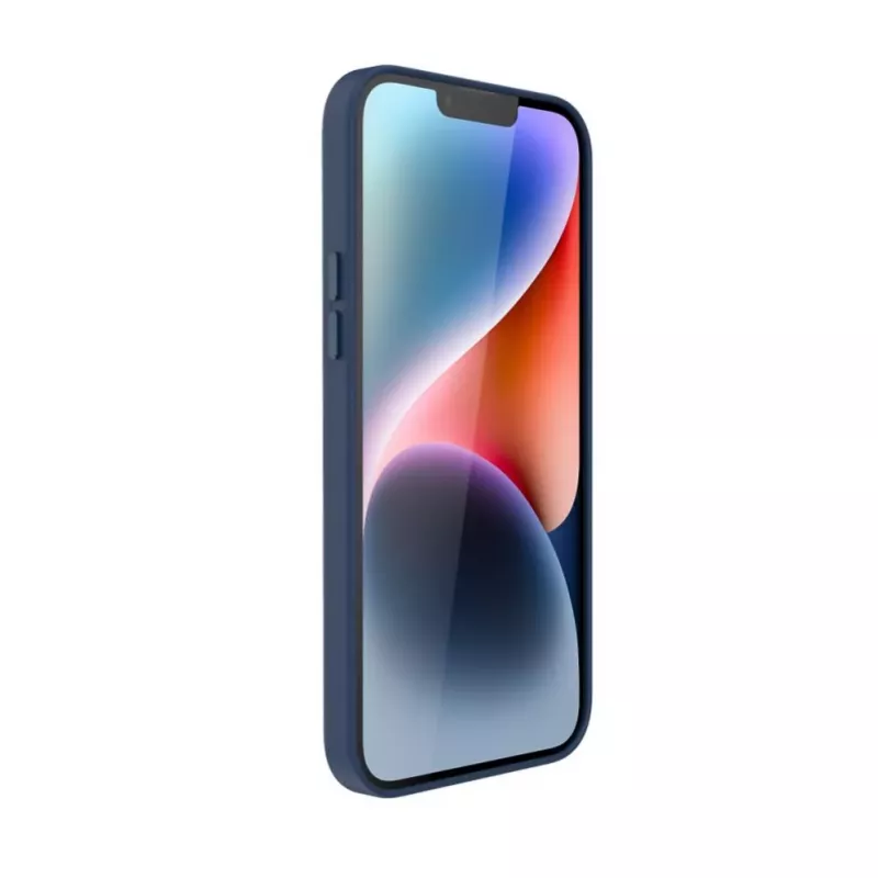 Evelatus Apple iPhone 14 Plus echt leren hoesje met MagSafe blauw