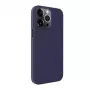 Evelatus Apple iPhone 14 Pro Max echt leren hoesje met MagSafe blauw