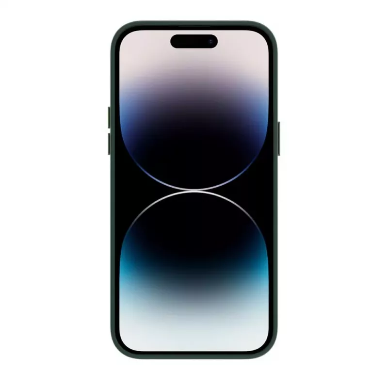 Evelatus Apple iPhone 14 Pro Max echt leren hoesje met MagSafe donkergroen