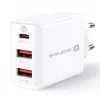 Evelatus ETC06 reisoplader EU-wand 3 poorten 32W USB-C / USB-A2 wit