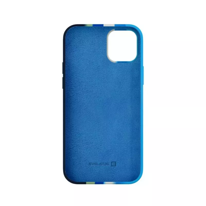 Evelatus Apple iPhone 14 meerkleurige siliconenhoes blauw