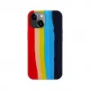 Evelatus Apple iPhone 14 siliconenhoes meerkleurig regenboog