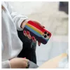 Evelatus Apple iPhone 14 Pro siliconenhoes meerkleurig regenboog