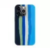 Evelatus Apple iPhone 14 Pro Max siliconenhoes meerkleurig blauw