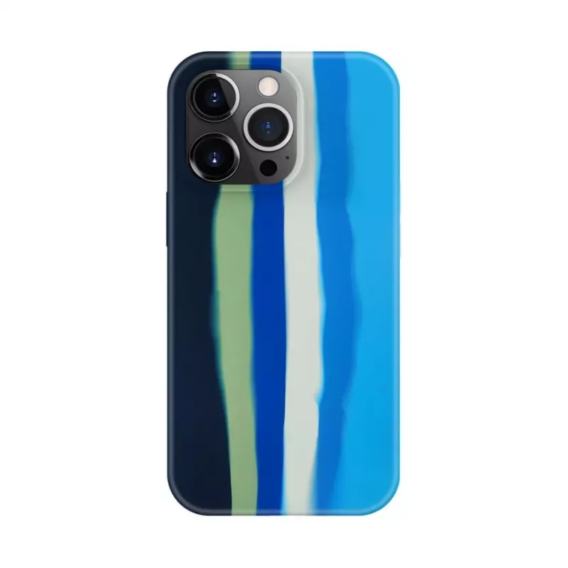 Evelatus Apple iPhone 14 Pro Max siliconenhoes meerkleurig blauw