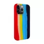 Evelatus Apple iPhone 14 Pro Max siliconenhoes meerkleurig regenboog