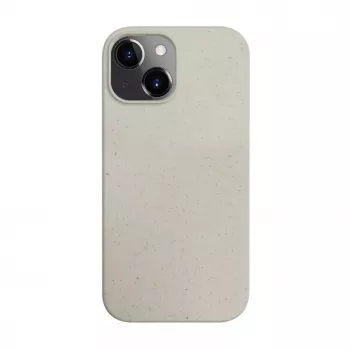 iLike Apple iPhone 13 siliconen-kunststof hoes Eco Print Design wit
