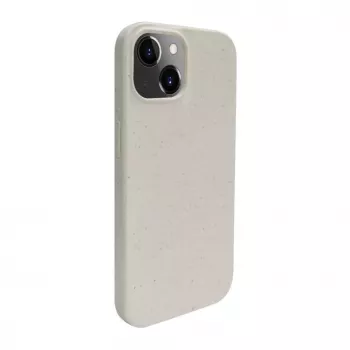 iLike Apple iPhone 13 siliconen-kunststof hoes Eco Print Design wit