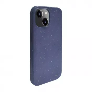 iLike Apple iPhone 13 siliconen-kunststof hoes Eco Print Design blauw