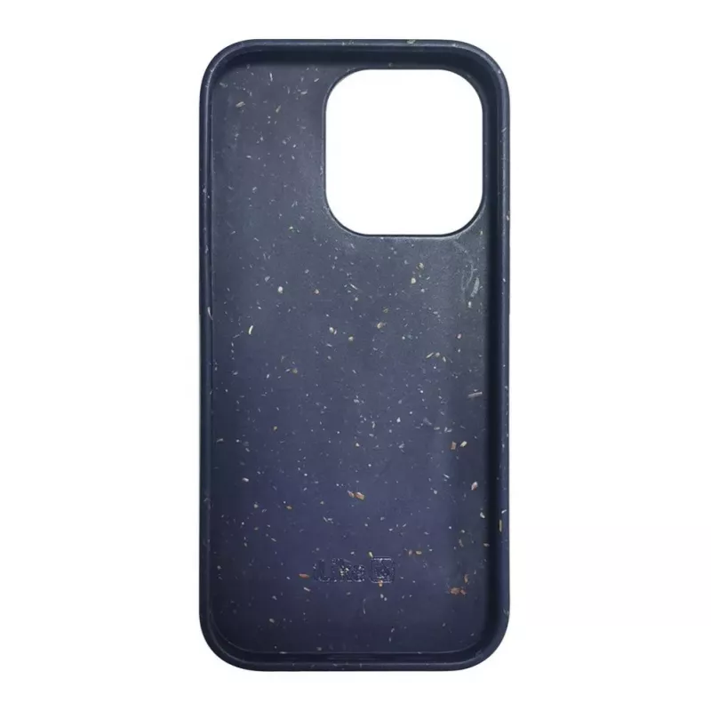 iLike Apple iPhone 13 Pro Max siliconen-kunststof hoes Eco Print Design blauw