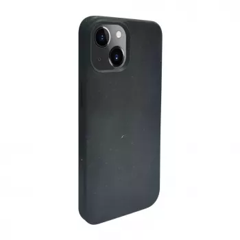 iLike Apple iPhone 14 siliconen-kunststof hoes Eco Print Design zwart